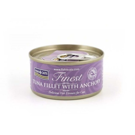 Comida para gato FISH4DOGS FISH4CATS Tuna fillet with anchovy Pescado 70 g