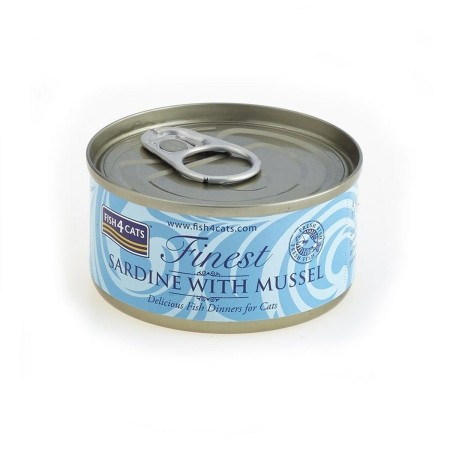 Comida para gato FISH4DOGS FISH4CATS Sardine with mussel Pescado 70 g