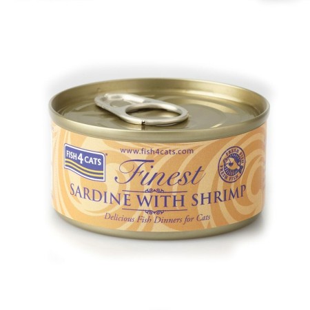 Comida para gato FISH4DOGS FISH4CATS Sardine with shrimp Pescado 70 g