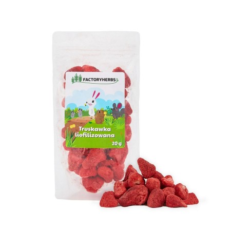 Nourriture pour lapins Factoryherbs Freeze-dried strawberries Chinchilla Cochon d'Inde Hamster Rat Souris Rongeurs Oiseaux