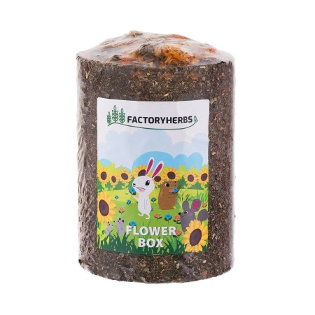 Nourriture pour lapins Factoryherbs Flower Box Chinchilla Tortue Rongeurs Chiot Canari Oiseaux