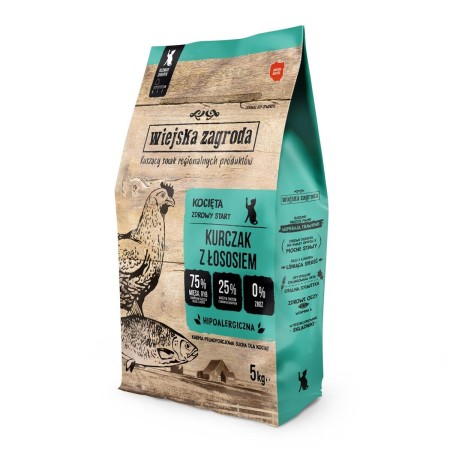 Nourriture WIEJSKA ZAGRODA Kitten Chicken with salmon Poulet 5 kg