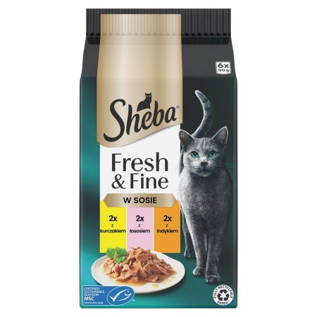 Comida para gato Sheba Fresh & Fine Meat Dishes in Sauce 6 x 50 g