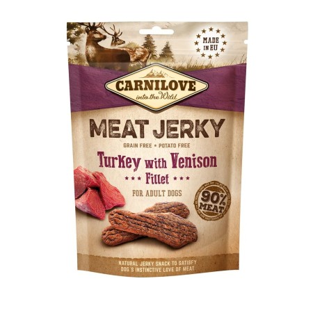 Pienso Carnilove Meat Jerky Turkey with Venison Adulto Pavo 100 g