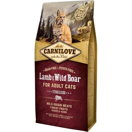 Nourriture Carnilove Lamb & Wild Boar Sterilised Sanglier 6 Kg