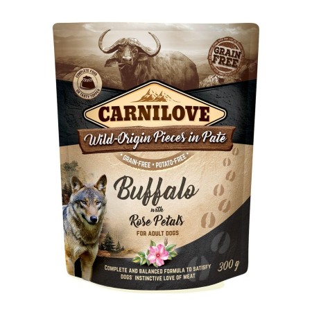 Comida húmeda Carnilove Wild Buffalo & Rose petals 300 g