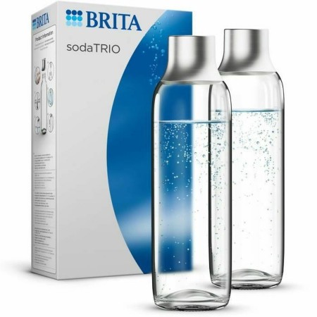 Termo Brita 1046733 Gris Transparente Plateado Acero Inoxidable 1 L (2 Unidades)