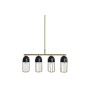 Suspension DKD Home Decor Noir Doré 220 V 50 W (60 x 11 x 26 cm)