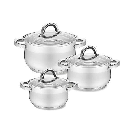 Poêle Feel Maestro MR-3522-6M Argenté Acier Acier inoxydable Plastique Ø 24 cm Ø 20 cm Ø 16 cm