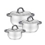 Olla con Tapa Feel Maestro MR-3522-6M-BLACK Plateado Acero Acero Inoxidable Ø 18 cm Ø 20 cm Ø 16 cm 2,5 L 1,8 L 3,5 L (6 Piez