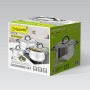 Olla con Tapa Feel Maestro MR-3522-6M-BLACK Plateado Acero Acero Inoxidable Ø 18 cm Ø 20 cm Ø 16 cm 2,5 L 1,8 L 3,5 L (6 Piez