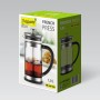 Tetera Feel Maestro MR-1860-1000 Negro Acero Acero Inoxidable Vidrio de Borosilicato 1 L