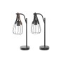 Lampe de bureau DKD Home Decor Noir Marron 220 V 50 W (24 x 14 x 47 cm) (2 Unités)