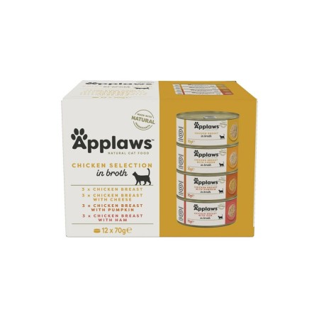 Aliments pour chat Applaws Chicken Selection in Broth Poulet
