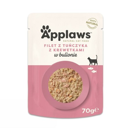 Aliments pour chat Applaws Tuna Fillet with prawn in broth Poisson 70 g