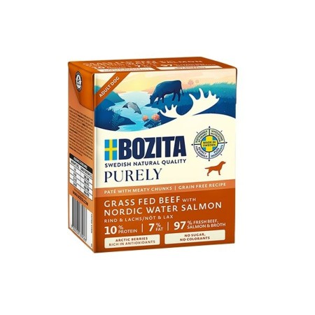 Comida húmeda Bozita Purely Paté Duoprotein Beef and salmon 400 g