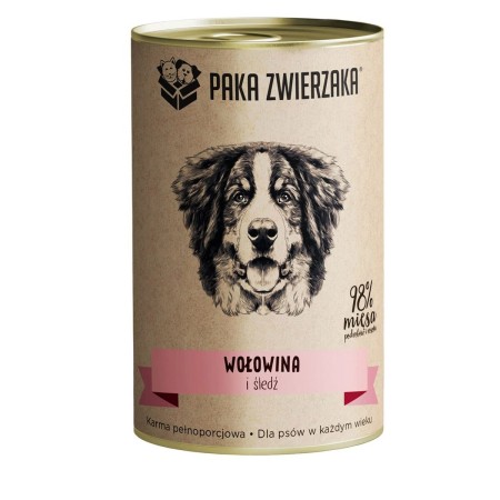 Alimentation humide Paka Zwierzaka Beef and herring Viande de bœuf 400 g