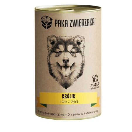 Alimentation humide Paka Zwierzaka Rabbit and boar with pumpkin Sanglier 400 g