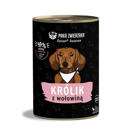 Alimentation humide Paka Zwierzaka Seventh Heaven Rabbit and beef Lapin 400 g