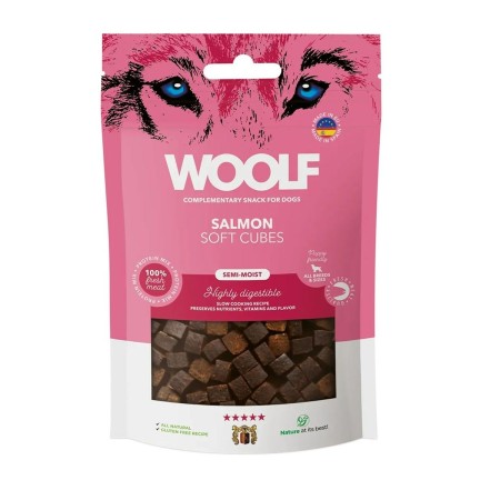 Snack para Perros Woolf Soft Cubes Salmon Salmón 100 g