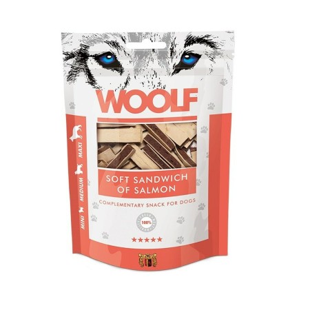Snack pour chiens Woolf Soft Sandwich of Salmon Saumon 100 g