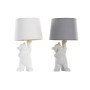 Lampe de bureau DKD Home Decor 25W Gris Blanc 220 V (2 Unités) (20 x 20 x 37 cm)