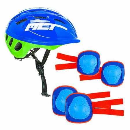 Kit Casco y Rodilleras Moltó Azul 2-10 Años