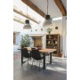 Mesa de Comedor Home ESPRIT Negro Natural Metal Madera de mango 200 x 100 x 76 cm