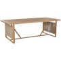 Conjunto de Mesa con Sillas Home ESPRIT Marrón Cuerda Madera de eucalipto 230 x 100 x 75 cm