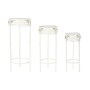 Juego de 3 mesas Home ESPRIT Blanco 30,5 x 30,5 x 70 cm (3 Piezas)