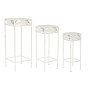 Juego de 3 mesas Home ESPRIT Blanco 30 x 30 x 70 cm (3 Piezas)
