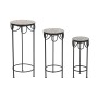 Juego de 3 mesas Home ESPRIT Negro 30 x 30 x 69 cm (3 Piezas)