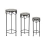 Juego de 3 mesas Home ESPRIT Negro 30 x 30 x 69 cm (3 Piezas)
