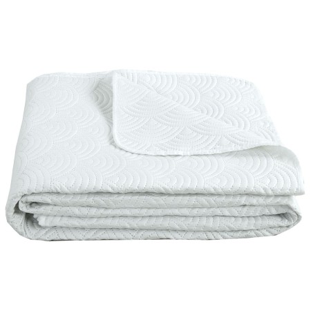 Couvre-lit DKD Home Decor Blanc Lit 2 persones 240 x 260 x 1 cm