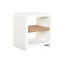 Mesita de Noche Home ESPRIT Blanco Natural 50 x 40,5 x 55,5 cm