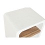 Mesita de Noche Home ESPRIT Blanco Natural 50 x 40,5 x 55,5 cm