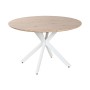 Mesa de Comedor Home ESPRIT Blanco Marrón Hierro Madera MDF 120 x 120 x 75 cm