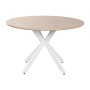 Mesa de Comedor Home ESPRIT Blanco Marrón Hierro Madera MDF 120 x 120 x 75 cm