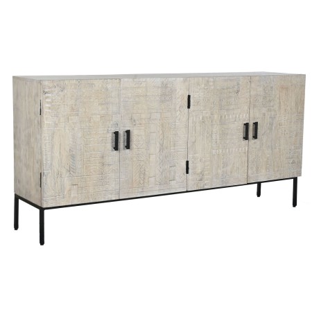 Buffet Home ESPRIT Blanc Métal Bois de manguier 180 x 40 x 85 cm