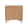Mesita de Noche Home ESPRIT Dorado Natural 50 x 40 x 50 cm