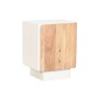 Mesita de Noche Home ESPRIT Blanco Natural 40 x 35 x 50 cm
