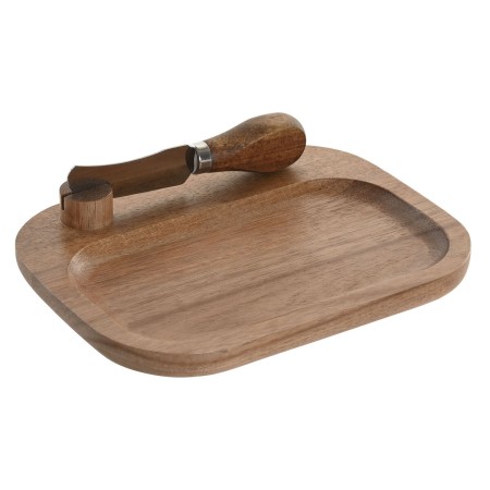 Tabla de cortar Home ESPRIT Acero Inoxidable Acacia