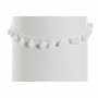 Vase DKD Home Decor Coton Blanc Grès Pompons Pompon (12 x 12 x 24 cm)