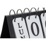 Calendrier de bureau DKD Home Decor Noir Métal Blanc (27 x 8 x 15 cm)