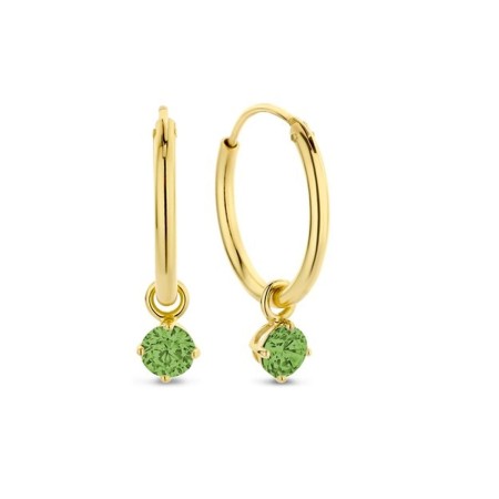 Pendientes Mujer New Bling 9NB-1213 Dorado Verde