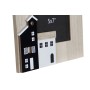 Cadre photo DKD Home Decor Naturel Noir Blanc Bois MDF Maisons Scandinave (21,5 x 2 x 26,5 cm) (2 Unités)