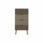 Caisson à Tiroirs DKD Home Decor Naturel Doré MDF Feuille d'une plante (42 x 33 x 86 cm)