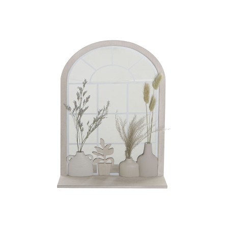 Miroir mural DKD Home Decor Vase Verre Beige MDF Résine Cottage (35 x 10 x 50 cm)