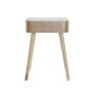 Table de Nuit DKD Home Decor Blanche Naturel Bois (35 x 34,5 x 52 cm)