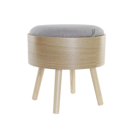Banquette DKD Home Decor  Naturel Beige Polyester Bois MDF (40 x 40 x 41 cm)